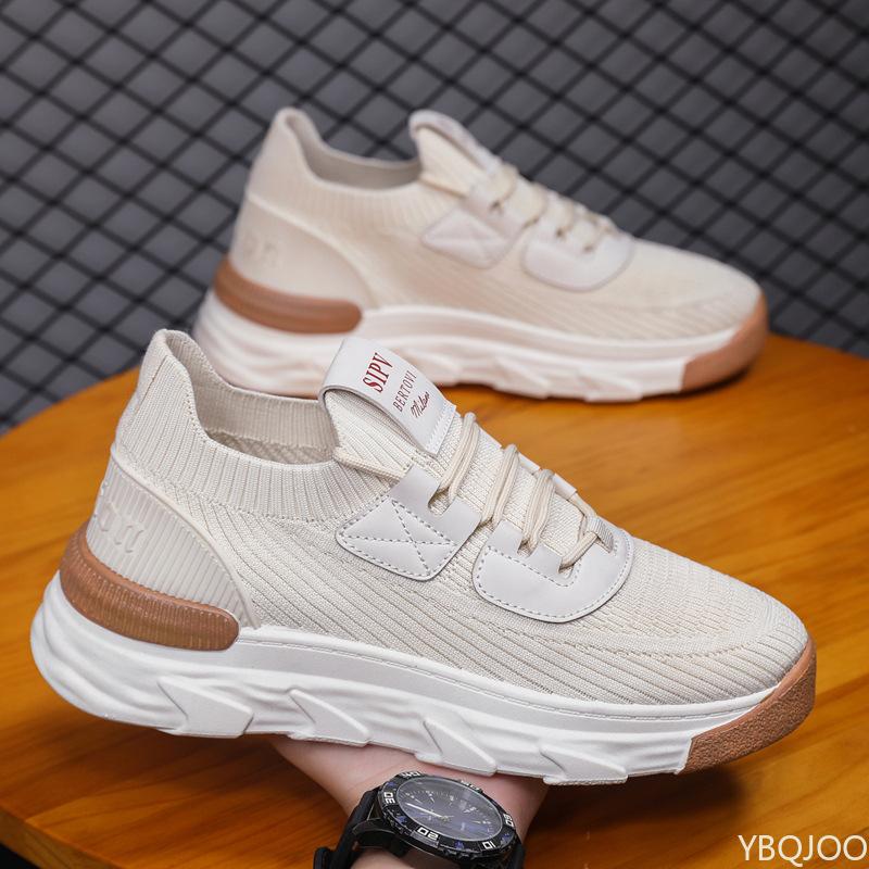 Men's Sports Shoes Spring and Autumn New Mesh Breathable Outdoor Casual Sports Thick Sole Large Size Men's Vulcanized Shoes