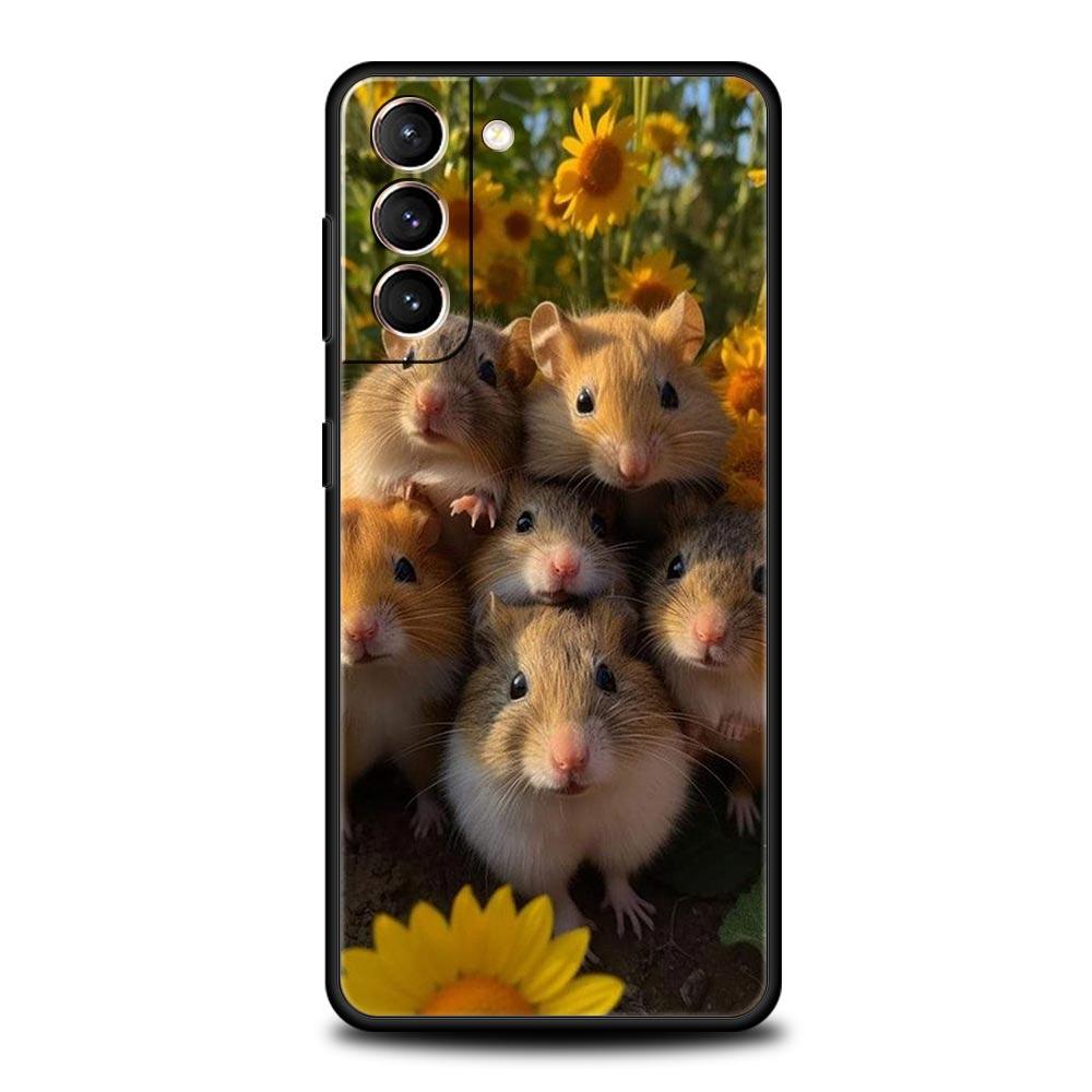 Zvířecí selfie umění Pouzdro na telefon Pro Samsung Galaxy S24 S23 Ultra S22 S21 S20 FE 5G S10 S10E S9 Plus S8 Silikonový Černý Kryt Nárazník
