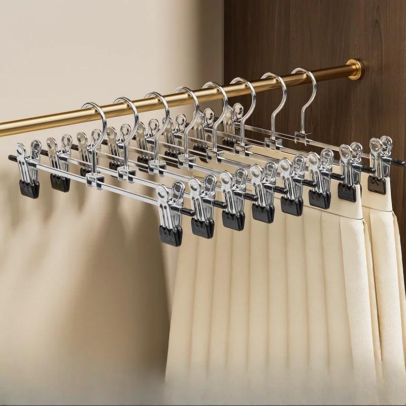 

Adjustable Steel Clothes Hanger Bar Home Use Use Seamless JK Hanger For Drying And Storage Non-Slip Clothes Hanger Clip