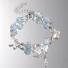 Fashion Design Star Chain Tassel Bracelet for Women Fantasy Blue Crystal Beads Elastic Rope Bracelet Best Friend Jewelry Gifts