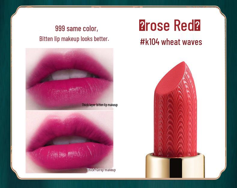 Velvet Koi Forbidden City Carved Lipstick – Chinese Style, Moisturizing, Influencer Favorite