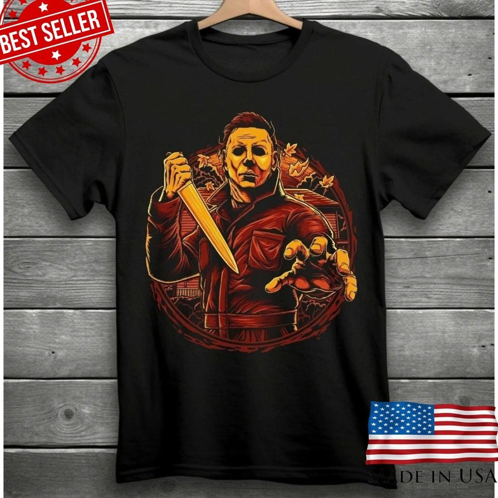 Michael Myers Tribute T Shirt Horror Graphic Butcher Shop Scary Movie Tee Unisex T-Shirt S