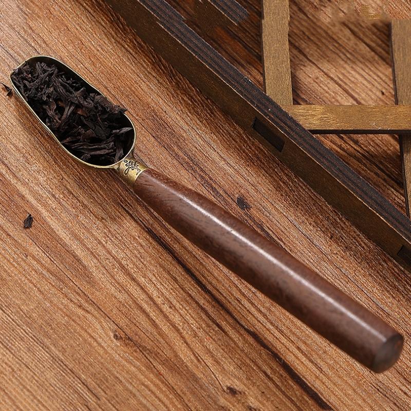 1pcs Handle Tea Wood Spoon Teaspoon Retro Creative Tea Shovel Kongfu Tea Ceremony Accessories