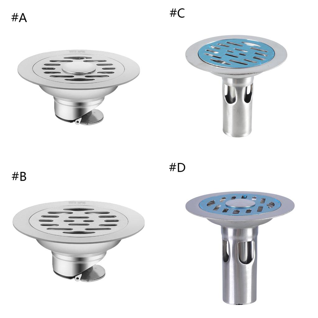 Round Shower Floor Drain AntiOdor Stainless Steel Floor Strainer Hair Catcher for Bathroom Kitchen Balcony Garage