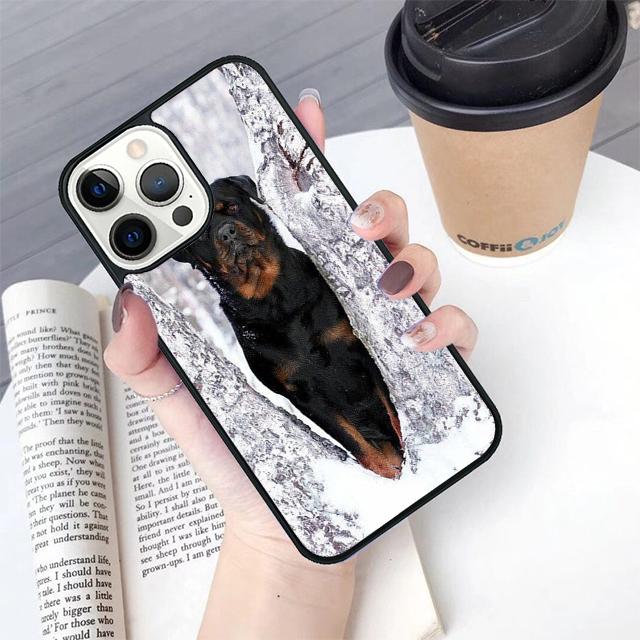 Cute Rottweiler Dog phone Case Cover For iPhone 17 Air 16 15 14 Plus For apple 16 11 12 13 Pro Ma coque
