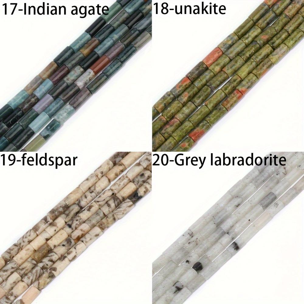 1 filo/sacchetto 9x4mm cilindrico nodo di bambù tubo tondo opale giada perline di pietra sciolte per realizzare collane e braccialetti fatti a mano fai da te