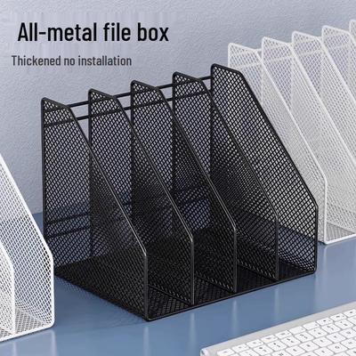 Organizador de Documentos e Arquivos de Metal para Mesa – Estante de Armazenamento em Camadas e Apoio de Livros