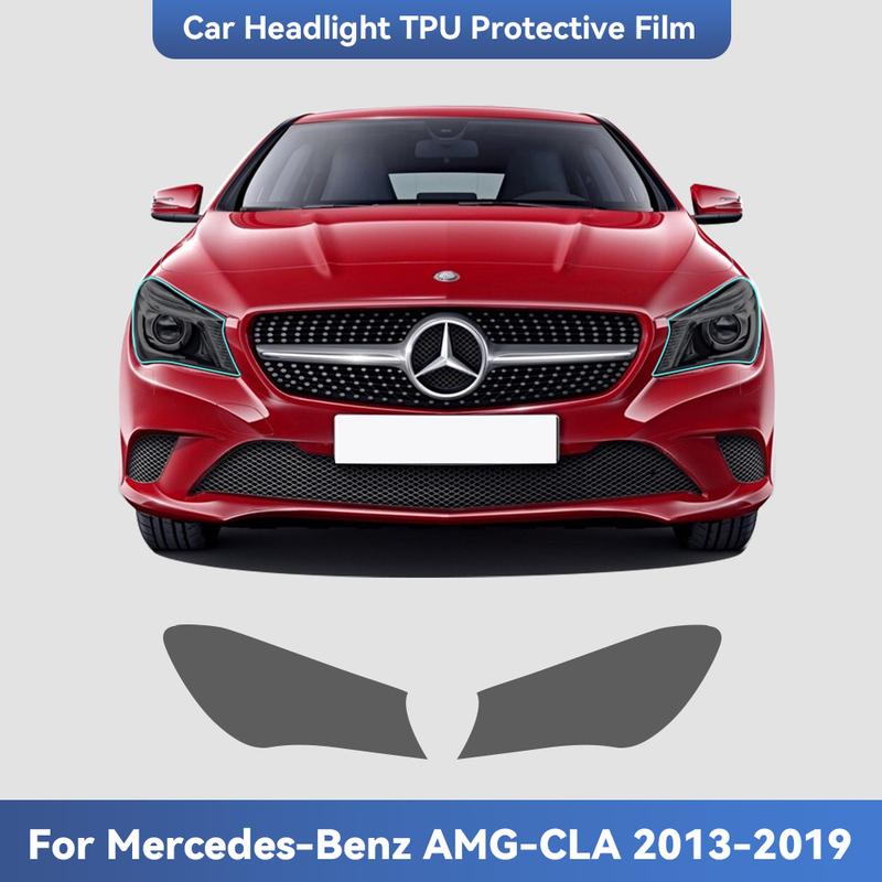 For Mercedes Benz AMG CLA 45 2013- TPU Headlight Anti-Scratch Modification Color Changing Protective Film