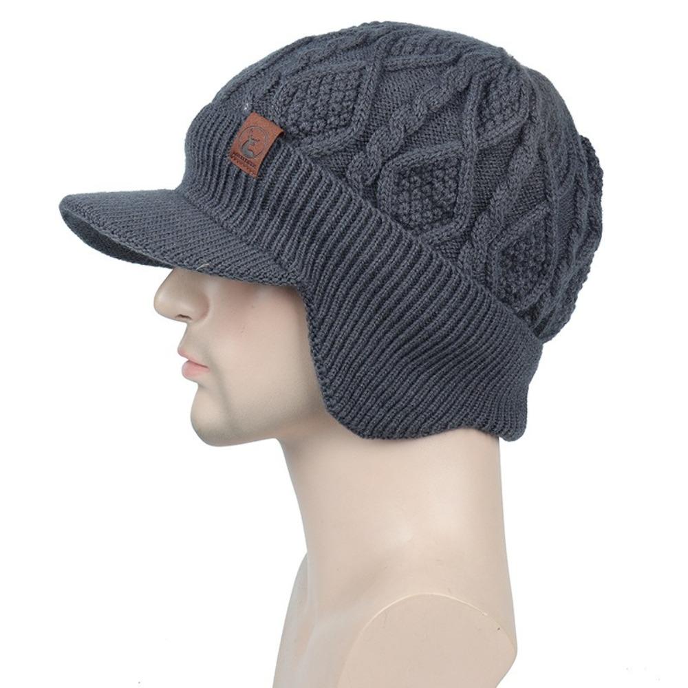 Thickened Winter Hat Warm Windproof Ski Beanie Hat Casual Knitted Hat  Birthday Gift