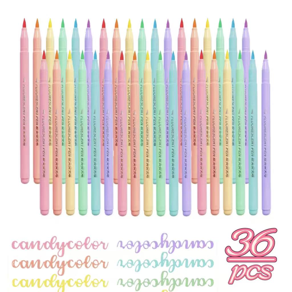 6pc Soft Brush Pen Set - Ideal for Highlighting, Calligraphy & Coloring - Perfect for Art Enthusiasts