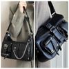 Harajuku Leather Handbag Y2K Underarm Shoulder Bag Casual PU Crossbody Bag  Outdoor