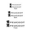6pcs Car Brake Caliper Stickers Lettering Vehicle Decal for Peugeot 406 405 Q 205 3008 206 5008 308 208 408 508 407 107 307 Rifter