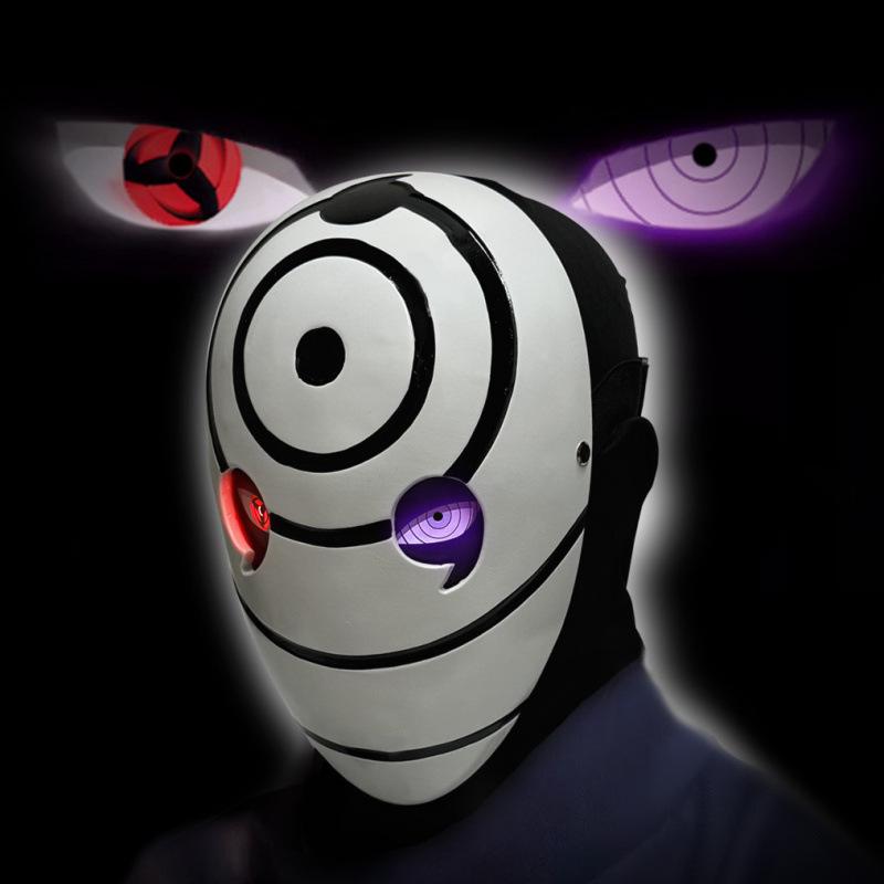 Leuchtender Uchiha Madara Obito Tobi Weiße Maske - Naruto Anime Halloween Requisite
