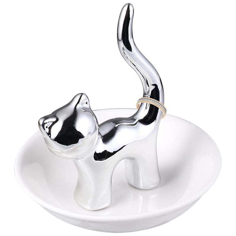 Katzen Schmuckschale Schmuckschale Katzen Ringhalter Schmuckschale Schmuckhalter Mode Armbänder Ohrringe Aufbewahrungsschale