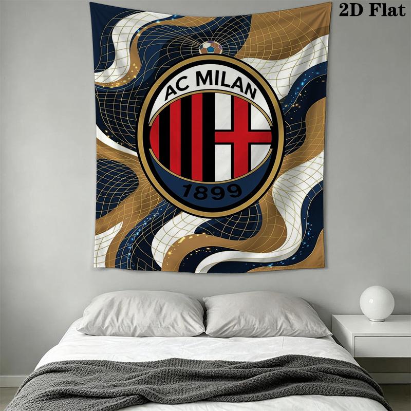 Ac Milan Crest Emblem Threepiece Set 1 Duvet Cover 2 Pillowcase Without Core Duvet Cover And Pillowcase Bedding Set Christmas Birthday Gift