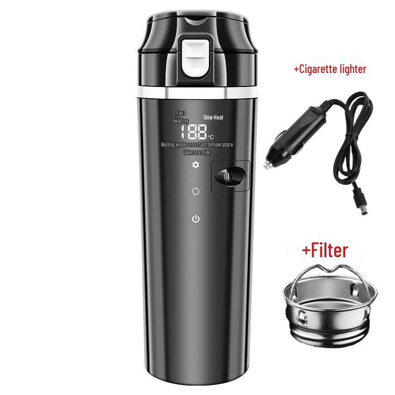 Universal 12V/24V 304 Stainless Steel Car Heating Mug 2024