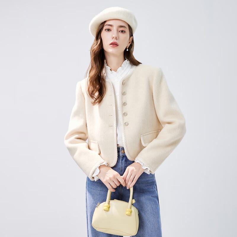 

Women s Little Fragrance Style Wool Blend Short Coat XL