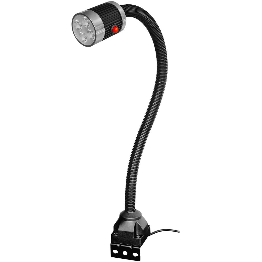 LEDEAST F-02 Magnetic Base Flexible Gooseneck LED Machine Work Lamp 4.5W Industrial Bench Lathe Light 360° Adjustable Arm