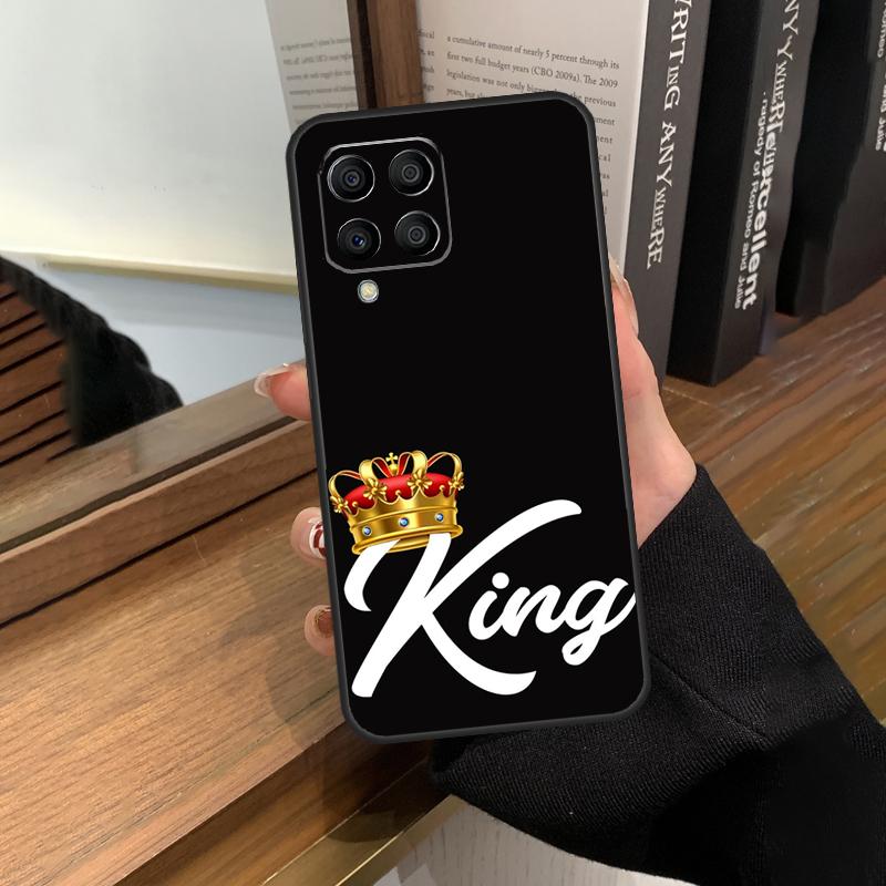 King Queen Crown Case For Samsung Galaxy M31 M21 M11 M20 M23 M54 M14 M34 M13 M52 M32 M12 M16 M36 M56 M15 M55