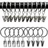 44 Pcs Silver Metal Curtain Clips with Clamps 3.8x7.3cm Curtain Accessories