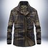 Spring and Autumn Long Sleeve Shirt Men's Youth Plaid Shirt Thin Top Large Size Men's Shirt