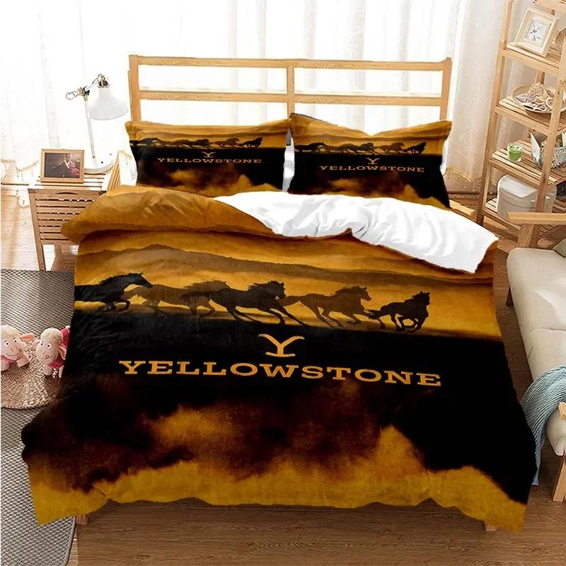 Yellowstone Fashion Digitaldruck Bettwäsche Set Bettbezug Steppdecke Bett Einzel Twin Full Queen Jugend Kinder Mädchen Jungen Geschenk