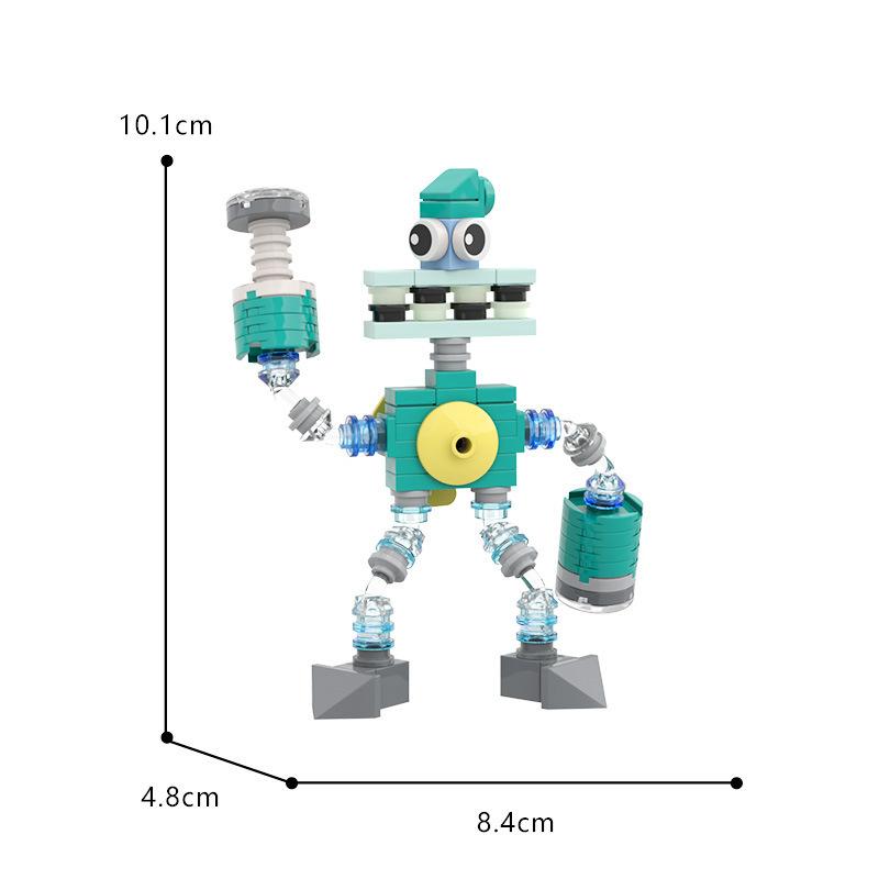 MOC My Singing Monster Baustein-Sets Musik Roboter Chor Spiel Steine Cartoon Monster Steine Montage Spielzeug Kinder Geburtstagsgeschenk