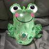 Frog Inflatable Toy Easy Storage Eye-Catching Shine Lightweight Fine Workmanship Entertainment PVC Glitter Sequins Flash Frog Ballon Beach Toy