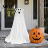 Statue de Chien Effrayante pour l'Extérieur Fantôme Illuminé Décoration d'Halloween, Fonctionne à Piles Autoportante Décorations d'Horreur Adaptées aux Familles avec Télécommande