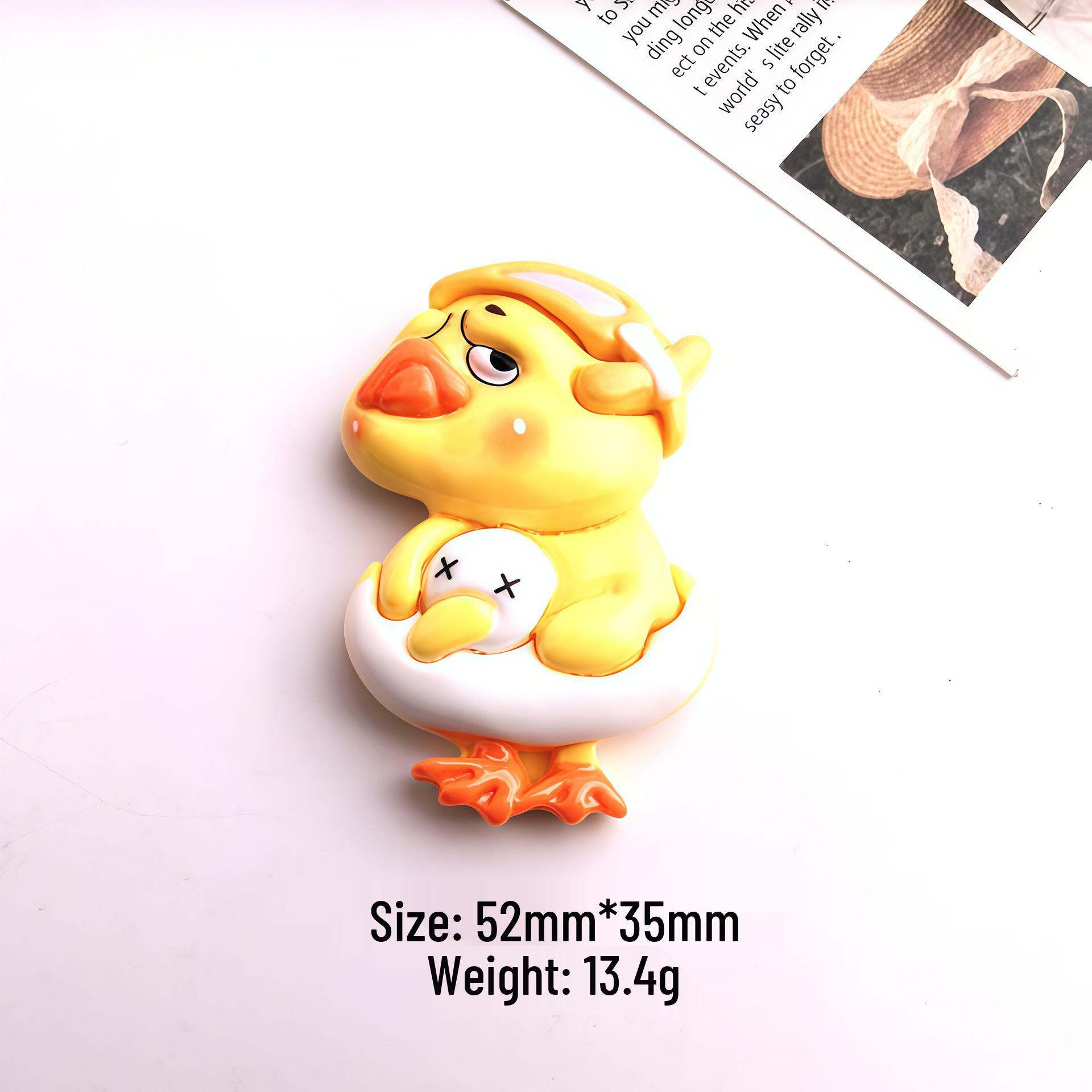 Yellow Duck DIY Resin Accessories: Cute Cartoon Hair Clips, Keychains, Shoe Charms, Phone Case Decorations Large Card