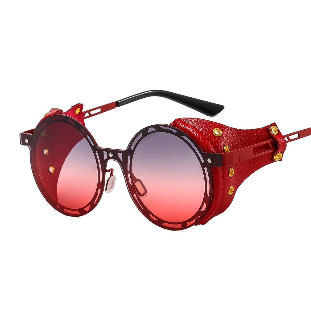 

Otu Steampunk Unisex Round Frame Avant-garde Sunglasses 6308