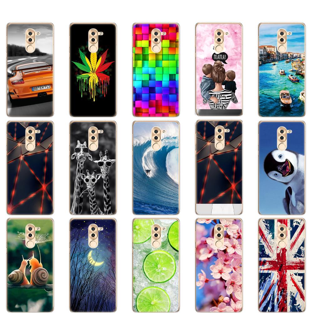 Phone Case for Huawei Honor 6X Soft Tpu Silicon Back Cover 360 Full Honor 6x Covers Protective Printing Transparent Clear Coque