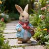 Cute Bunny Figurine, Resin  Bunny Decoration, Suitable For Home Desks, Wine Cabinets, Windowsills, Gardens, Balconies.