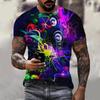 Nieuwe Mode Europa en Amerika Retro Graffiti Mannen T-shirt Zomer Trend Casual Persoonlijkheid Straatstijl Geprint Korte Mouw T-shirts
