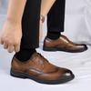 Herren Neue Luxusmarke Klassische Retro Schuhe Hochzeitsparty Büro Formelle Geschäftsschuhe Echtes Leder Komfort Spitzballerinas