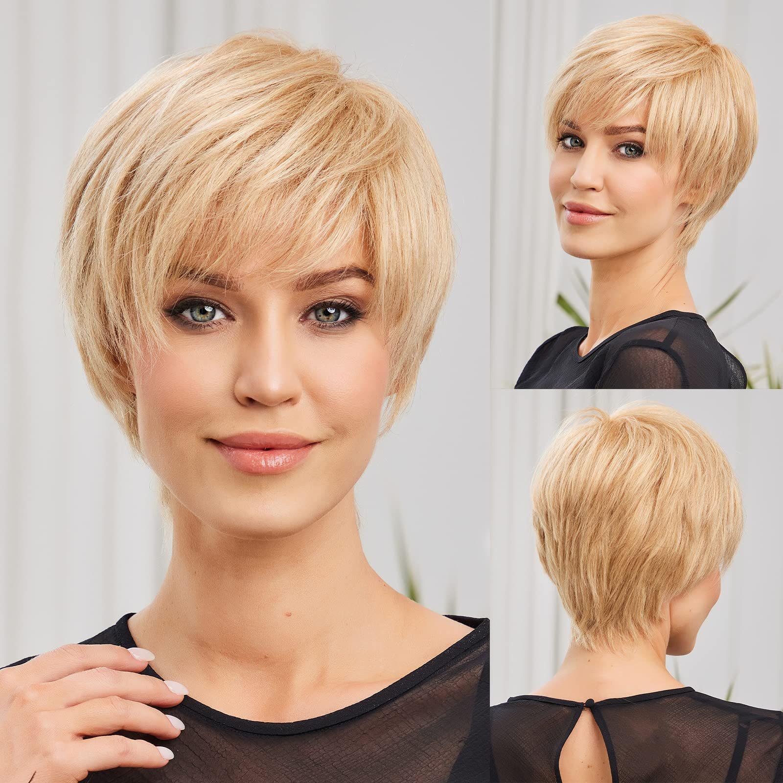 

The New Model Is A Short Straight Hair Wig for Women and A Short Headband