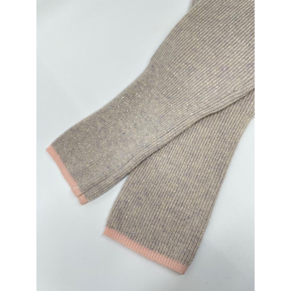 BACCA 24th Year 35-02-44-02702 Lame Wool Basic Pullover Knit Tops S beigeUsed