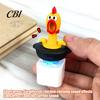 Decompression Keychain 1/2Pcs Seagull Mine Button Keychain, Rechargeable Fidget Clicker with Real Pocket-sized Stress Toy Sound & LED Light,
