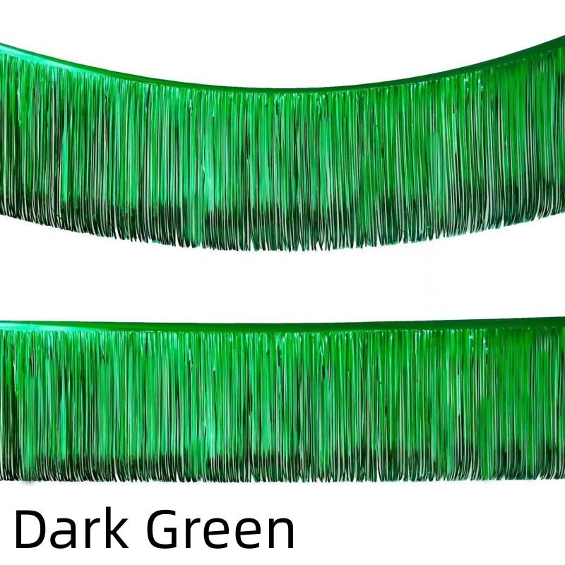 

2/1 упаковка фольгированной бахромы гирлянды металлической мишуры растяжки баннеры для парада поплавки день рождения свадьба рождественская вечеринка декор 2Pack темно-зеленого