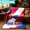 1PC Custom Name Blanket Buffalo Basketball Logo Flannel Blankets Patterns Throw Blanket All-Season Soft Gift for Couch, Bed, Camping, Birthday Gifts