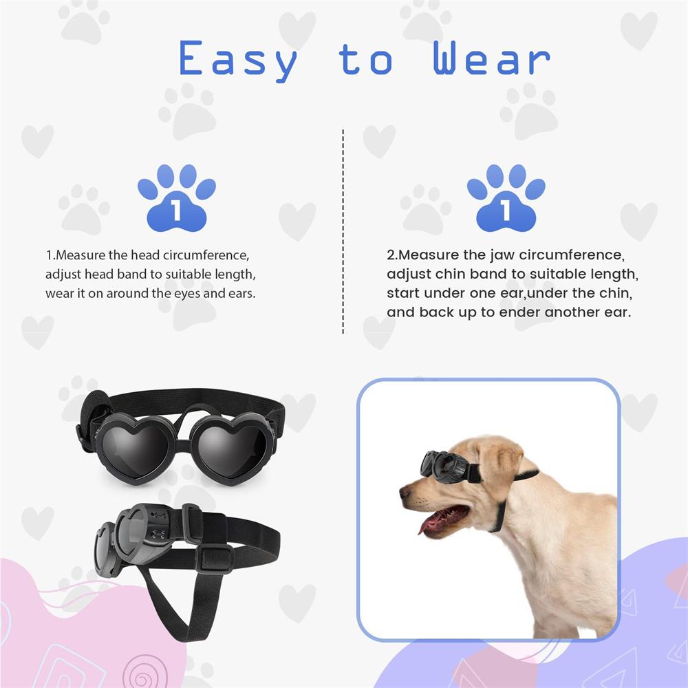 Outdoor Travel Pet Sunglasses for Small Medium Dogs Cats Adjustable Animal Dog Love Glass Yorkshire Glasses mascotas Accessories