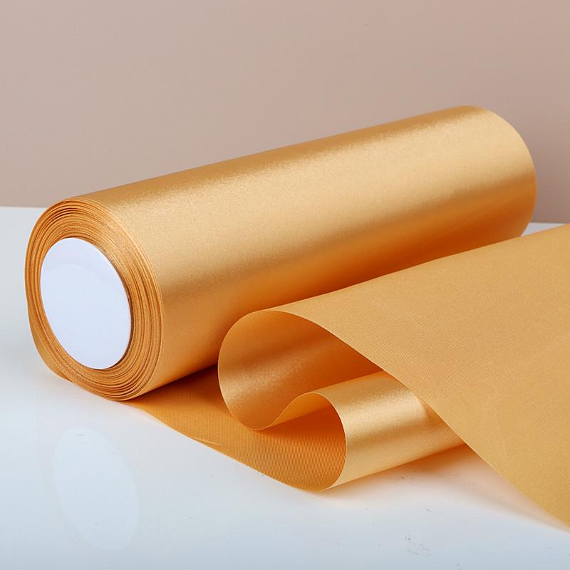 Champagne Silk Ribbon Rose Bow Hair Tie