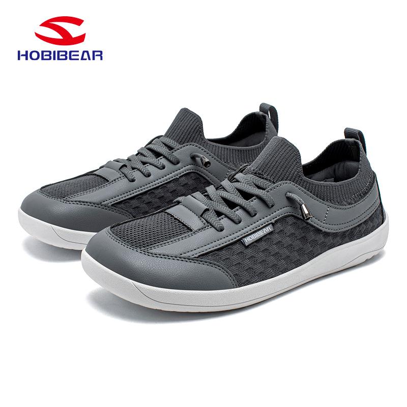 

Чоловічі повсякденні кросівки HOBIBEAR з широким носком, трикотажні, сліпони для ходьби 40