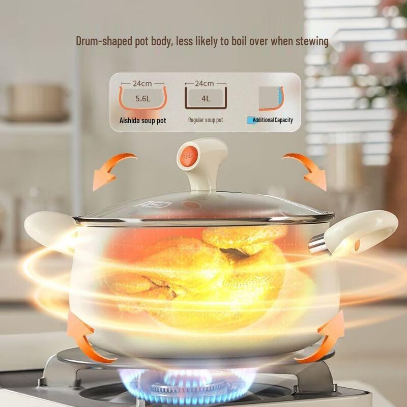ASD Non-stick Double-Handle Soup Pot