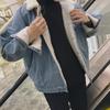 Men's Korean Style Winter Lambswool Denim Jacket - Trendy, Versatile, and Thick Velvet Cotton Coat