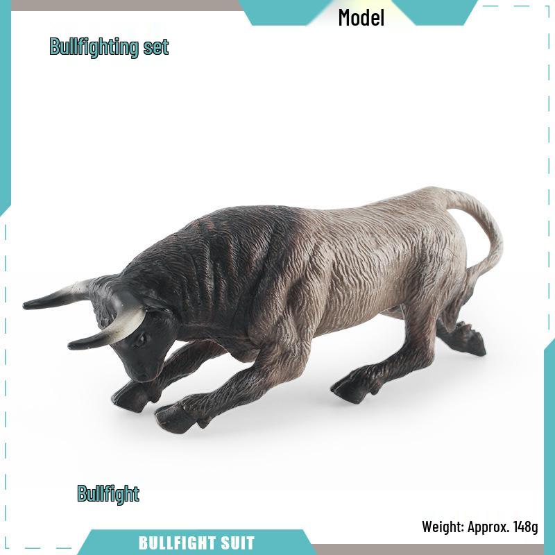 Spanish Bullfighting Set: North African Wild Bull & Tamed Bull Rider Figurine