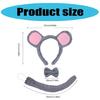 Animal Cosplay Costume Child Mouse Cosplay Set Including Headband Tail Bowtie and Nose