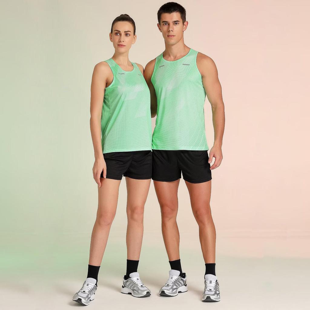 Unisex Track & Field Training Set: Vest & Suit for Marathon and Running Sportswear.