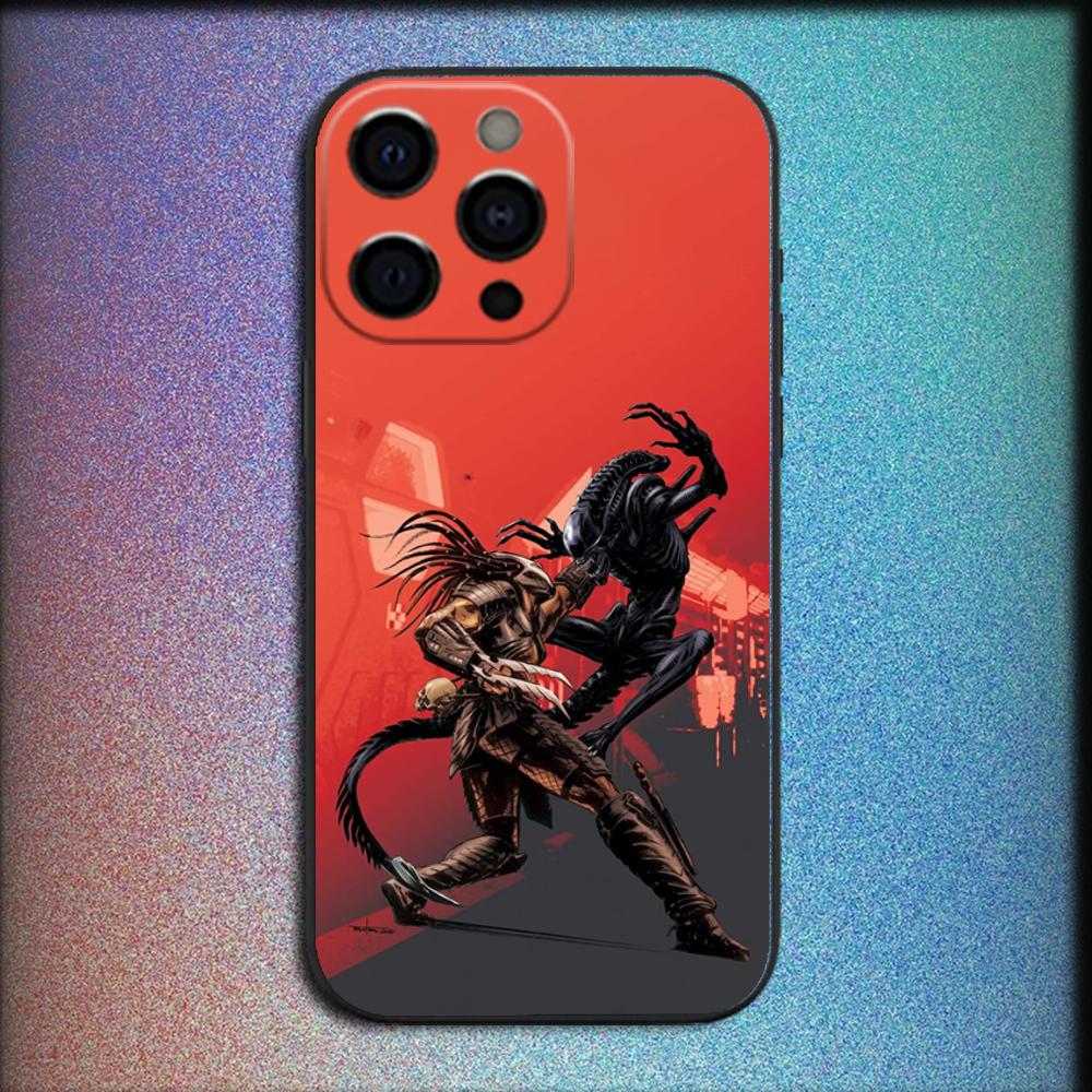 Cool Predator Phone Case For iPhone 16,15,14,13,12,11,Pro,X,XS,Max,XR,Plus,Mini Soft Black Cover