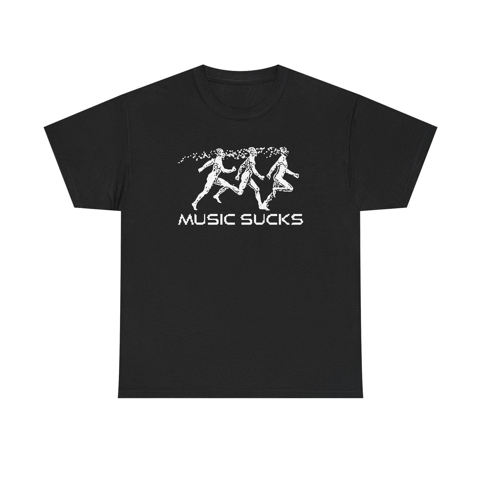 Music Sucks Vintage Punk T shirt, Underground Music Graphic Tee, DIY Hardcore Shirt, Alternative Rock Fashion, Retro Band Style Tee 2XL